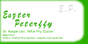 eszter peterffy business card