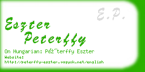 eszter peterffy business card